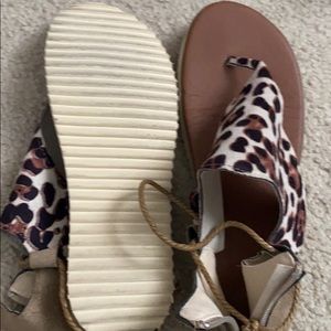 Cheetah print sandals